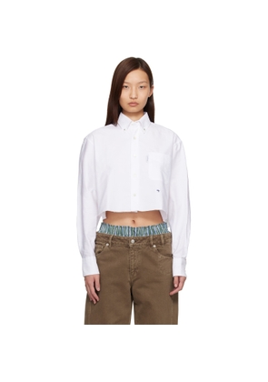 HommeGirls White Cropped Shirt