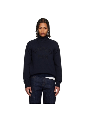 Givenchy Navy Cotton Turtleneck Sweater