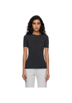SKIMS Black Sheer Modal Long T-shirt