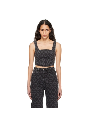 Ksubi Black Merge Denim Tank Top