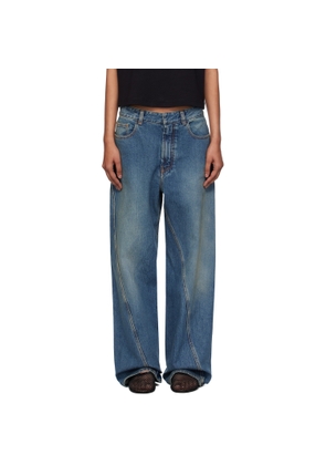 ALAÏA Blue Twisted Jeans