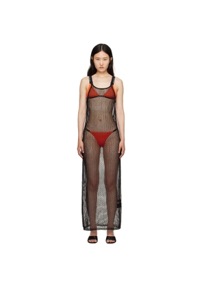 Heron Preston Black Low Back Maxi Dress