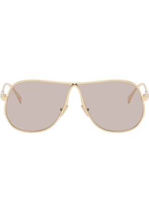Miu Miu Eyewear Gold Metal Aviator Sunglasses