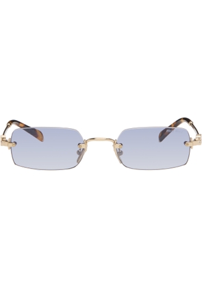 Miu Miu Eyewear Gold 'Miu Miu Eyewear Collection' Sunglasses