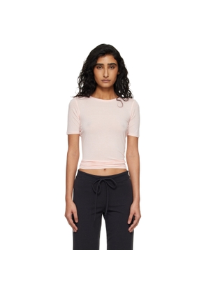 SKIMS Pink Sheer Modal Long T-shirt