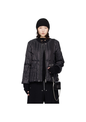 Rick Owens Moncler + Rick Owens Black Geocamo Flight Down Jacket