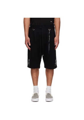 mastermind JAPAN Black Glass Beads Shorts