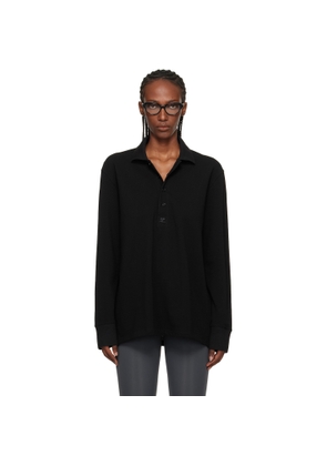 Courrèges Black Oversized Polo
