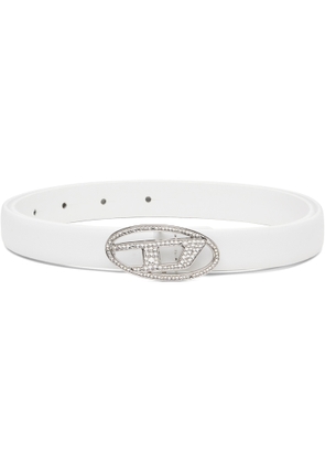 Diesel White B-1DR Strass 20 Belt