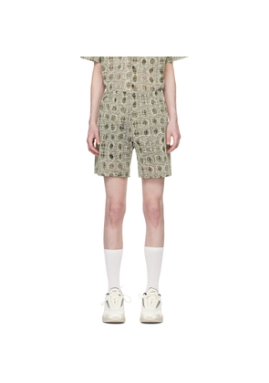 Olly Shinder Green Warp Shorts