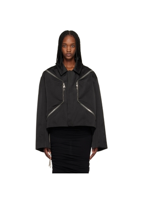 Rick Owens Black Temple Heizer Mac Jacket