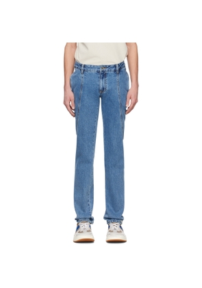 ADER error Blue Paneled Jeans