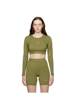 7 DAYS Active Green Cropped Long Sleeve T-Shirt