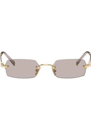 Miu Miu Eyewear Gold 'Miu Miu Eyewear Collection' Sunglasses
