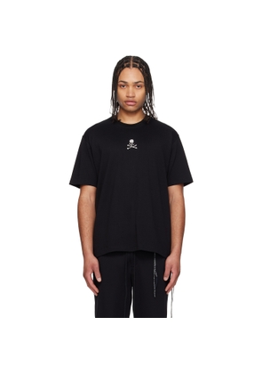 mastermind JAPAN Black Glass Beaded Loopwheel T-shirt