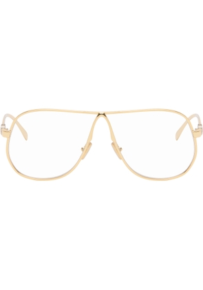 Miu Miu Eyewear Gold Metal Aviator Glasses