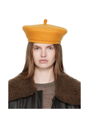 Ruslan Baginskiy Yellow Wool-Blend Beret