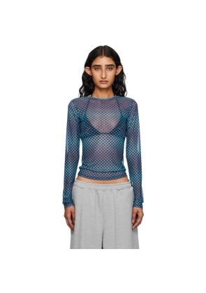 Miaou Blue Long Sleeve T-shirt