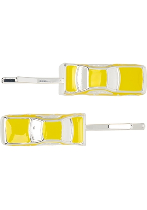 Marland Backus Silver & Yellow Traffic Jam Hairpin Set