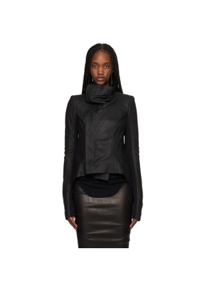 Rick Owens Black Temple Naska Leather Jacket