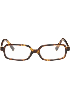 Miu Miu Eyewear Brown Rectangle Glasses
