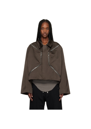 Rick Owens Gray Temple Heizer Mac Jacket