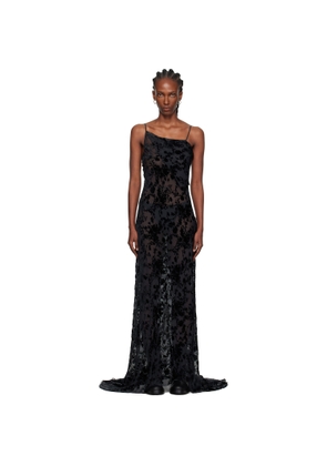 Ann Demeulemeester Black Aaricia Bias Slip Maxi Dress