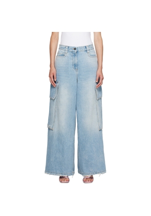Palm Angels Blue Wide-Leg Jeans