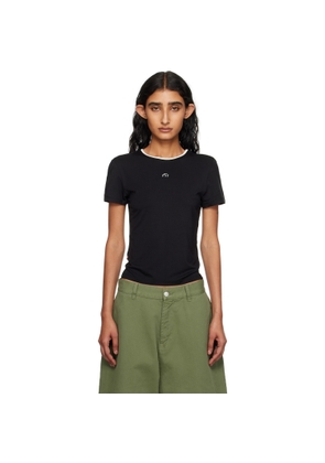 Miaou Black Rhinestone Mini T-shirt