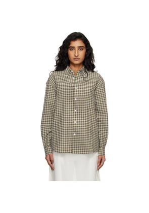 Dunst Khaki Oversized BD Checked Shirt