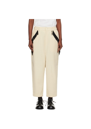 UNDERCOVER Beige Fringe Trousers
