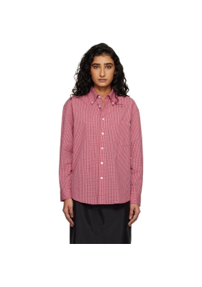 Dunst Red Oversized BD Checked Shirt