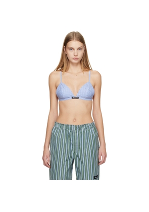 HommeGirls Blue Shirting Bralette