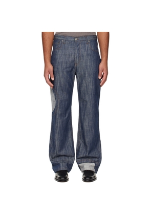 Edward Cuming Navy Circle Window V01s Jeans