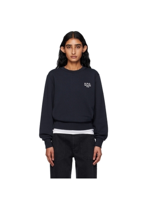 A.P.C. Navy Boxy 'Rue Madame' Sweatshirt