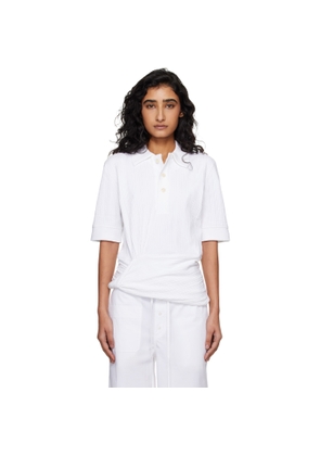 Victoria Beckham White Twist Polo