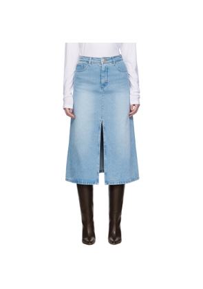 A.P.C. Blue Georgia Denim Midi Skirt