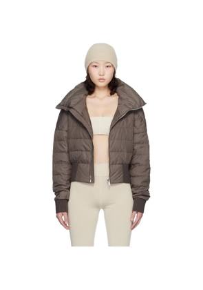 Rick Owens Moncler + Rick Owens Taupe Cropped Down Jacket