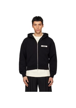JACQUEMUS Black La Casa 'The Gros Grain zipped' Hoodie