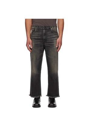 R13 Black Washed Boyfriend Jeans
