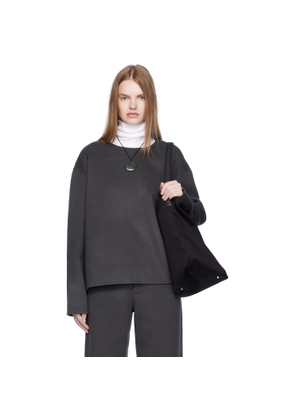 Arch The Gray Handmade Wool Cashmere Top