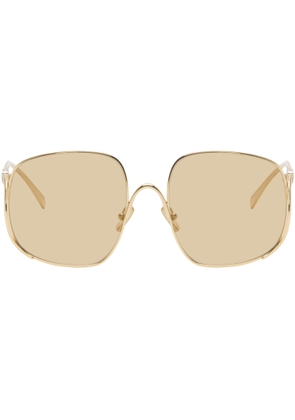 Miu Miu Eyewear Gold Oversized Metal Sunglasses