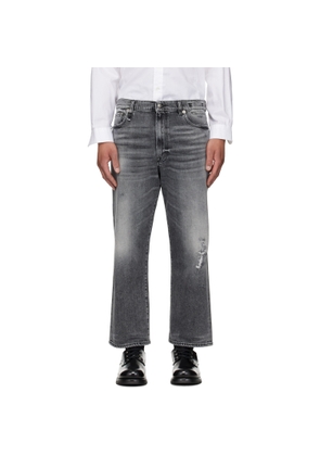 R13 Black Washed Boyfriend Jeans