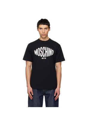 Moschino Black Printed Organic Cotton Jersey T-shirt