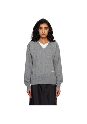 Dunst Gray Soft V-Neck Sweater