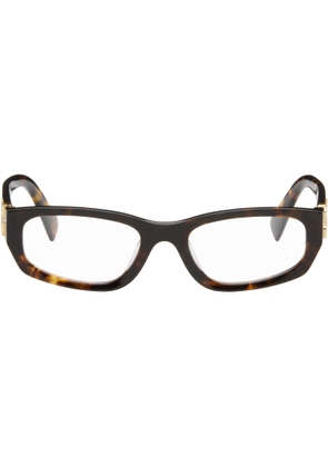 Miu Miu Eyewear Brown Rectangle Glasses