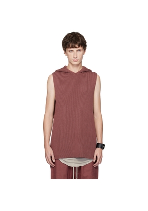 Rick Owens Pink Concordians Ribbed Hoodie