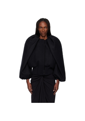 Dries Van Noten Black Constructed Wool Jacket