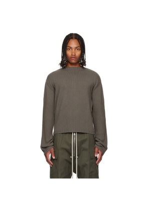 Rick Owens Gray Concordians Round Neck Sweater