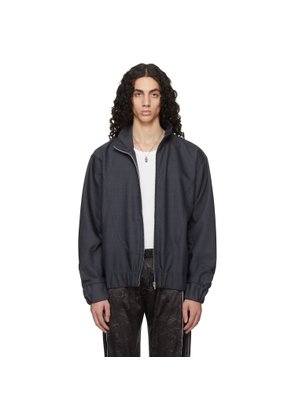 Serapis Gray Wool Track Jacket
